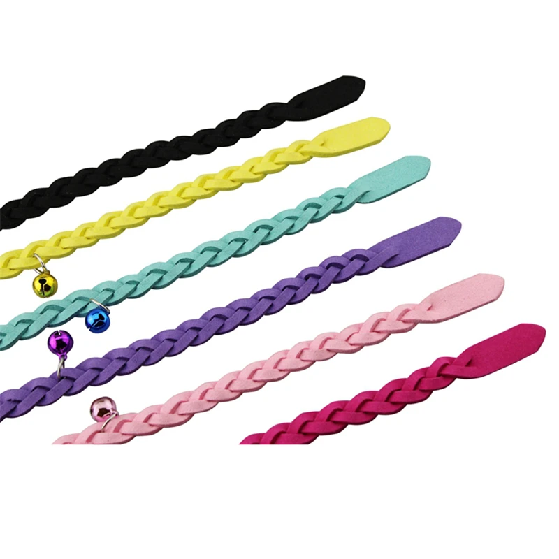 Ошейник для собак ошейник в оплетке щенков и кошек регулируемый домашних