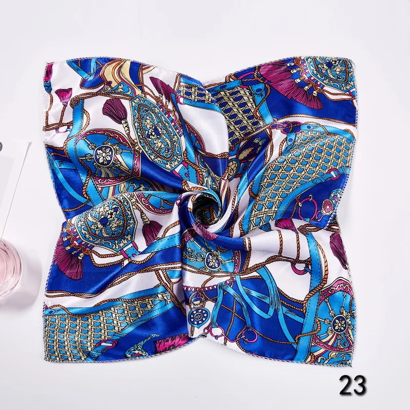 Женский шарф 50*50 см модные весенне летние шелковые квадратные шарфы атласный