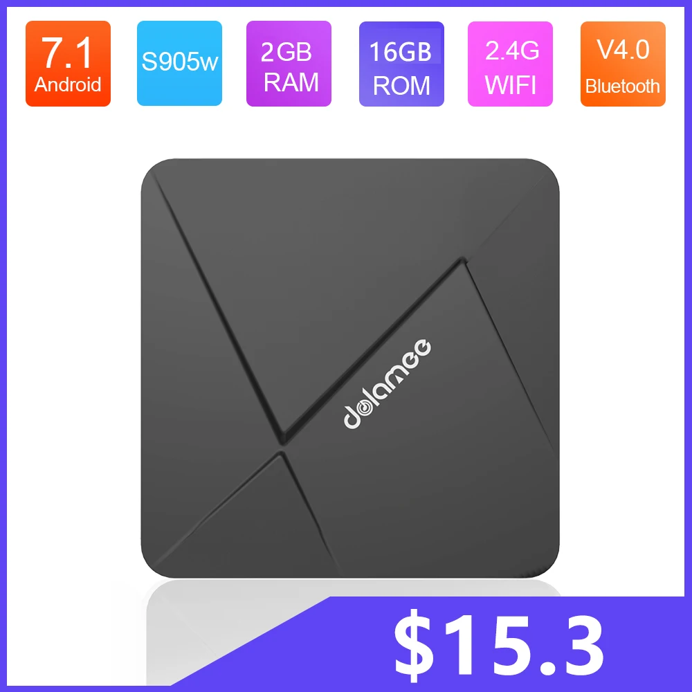 DOLAMEE D5 Android TV Box Amlogic S905W Bluetooth 4 0 2 Гб 16 Wifi 4G 4K GooglePlay медиаплеер телеприставка
