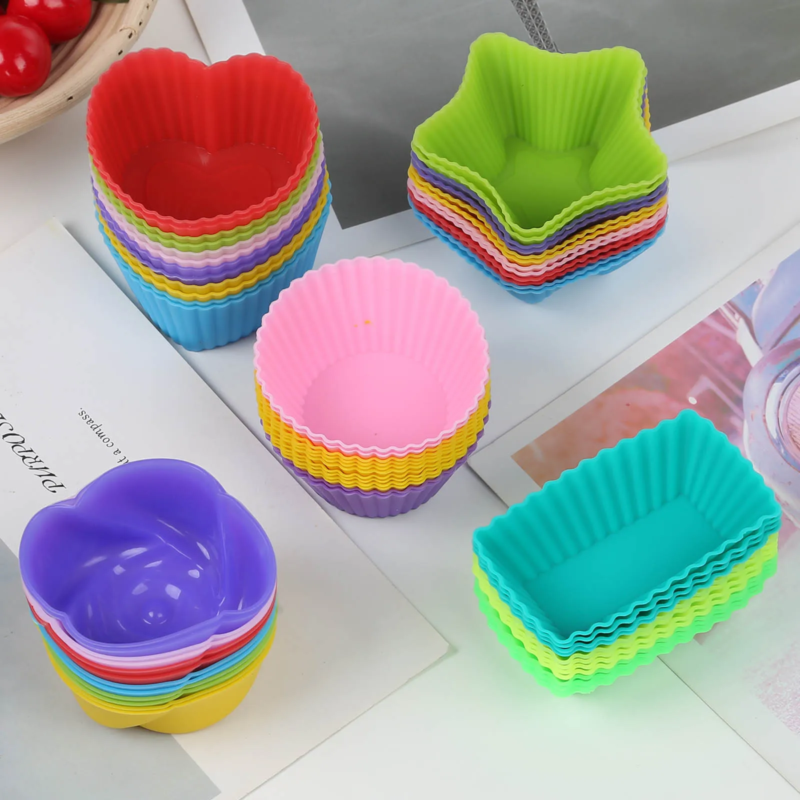 12 шт. в упаковке форма для маффинов Прямоугольник Силиконовые Мыло печенье