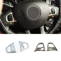 for opel vivaro 2015 2016 2017 abs chrome car steering wheel button frame cover trim sticker car styling interior accessories