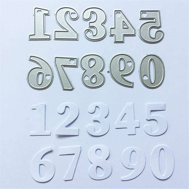Арабские цифры металлические Вырубные штампы подарки на день рождения для DIY