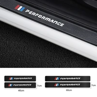 4 pcs leather protective stickers carbon fiber car door sill sticker for bmw e46 e36 e34 f10 e90 e60 f30 e53 e30 e92 e87