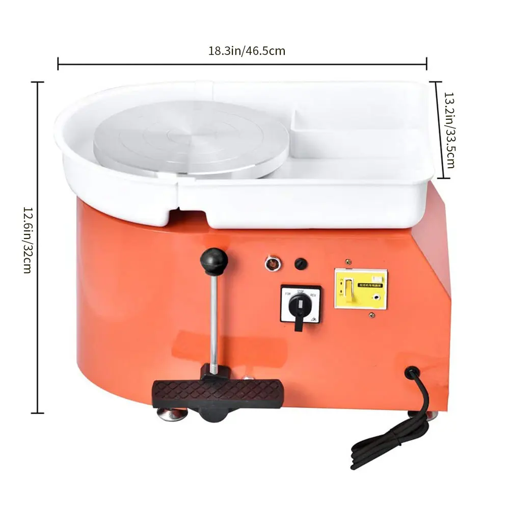 

Electric Pottery Wheel Machine US UK EU Ceramic Pottery Forming Wheel Adjustable Feet 350W Art Craft DIY Clay Tool Work Mould