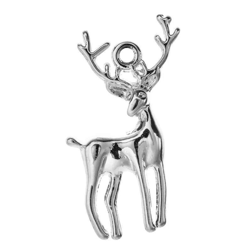 10 шт. Подвески рождественские пятнистого оленя 30x19 мм золотые подвески из серебра