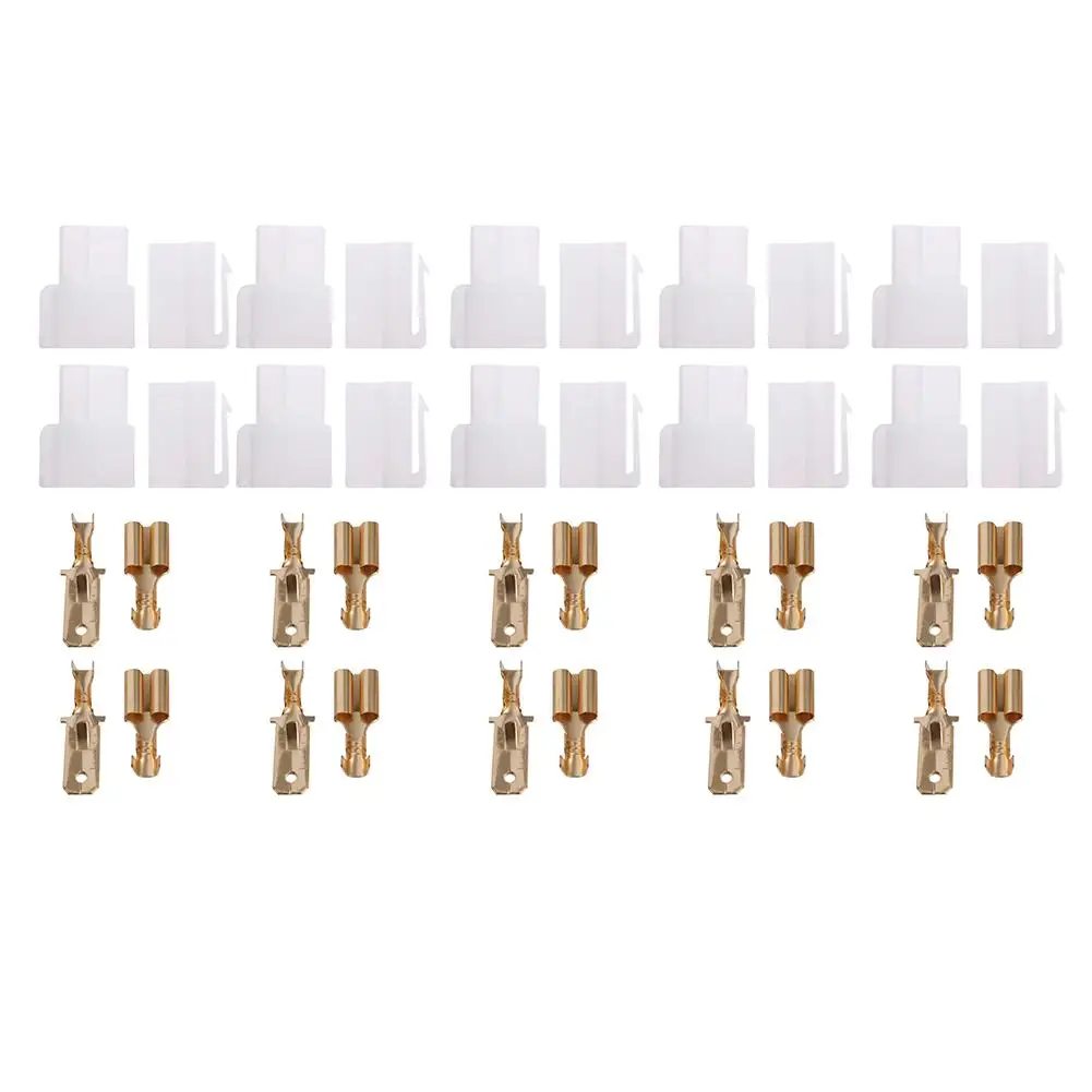 10 комплектов Т-образный 2-контактный разъем питания постоянного тока штепсельная