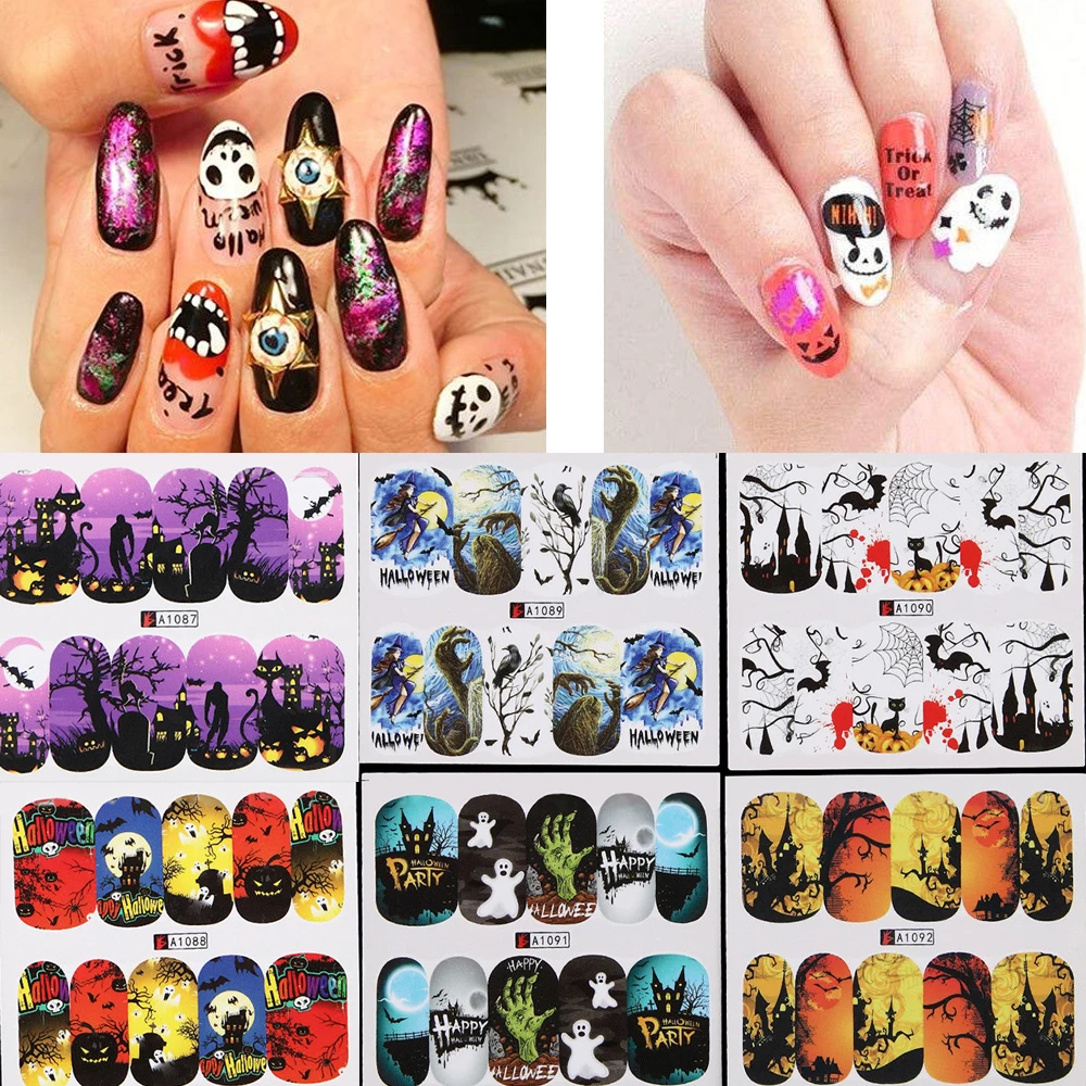 48 шт водяной знак Роза фонарь-тыква мультфильм череп голова наклейки Хэллоуин
