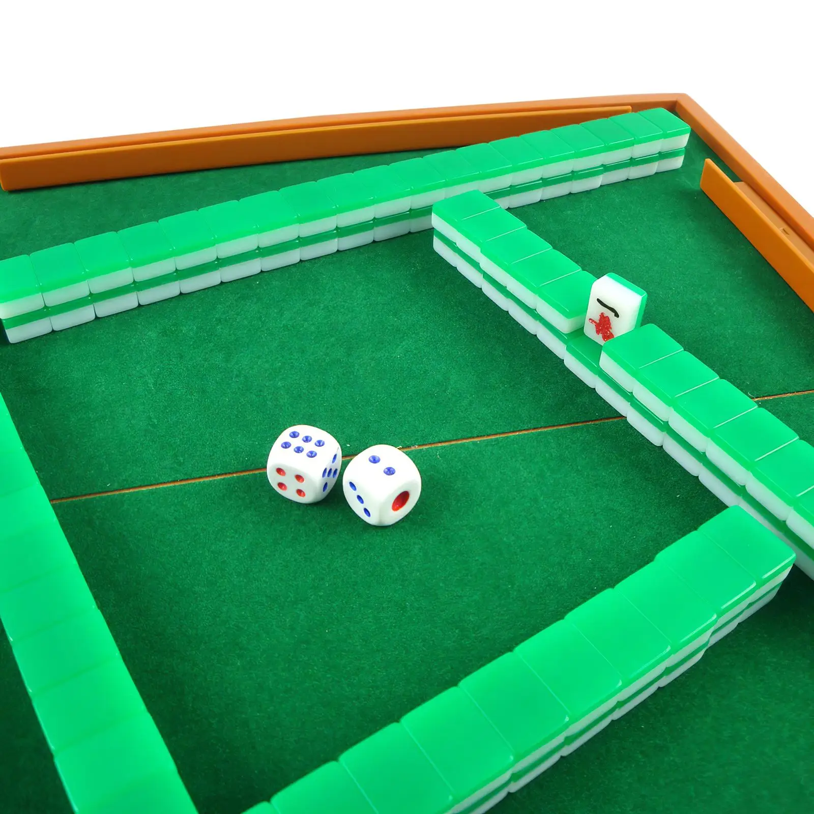 

Portable 144 Mahjong Tiles 2 Substitute Mahjong 4 Dice With A Table Chess Entertainment Trumpet Mahjong Engraved Mahjong