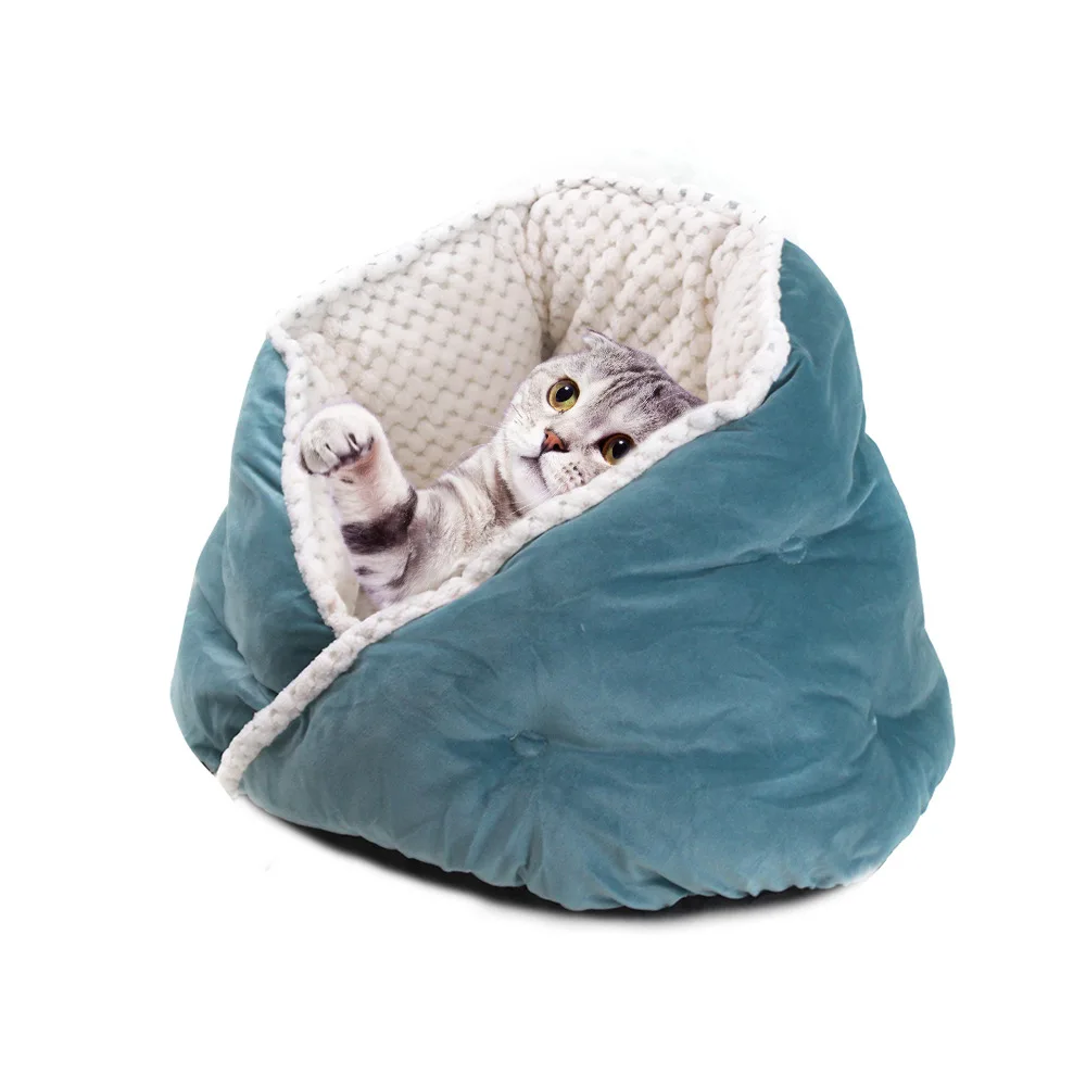 

Deep sleep Cat Kennel ice velvet fabric Kitten Dog Cat Bags soft thermal insulation velvet Liner Pet Nest Kennel