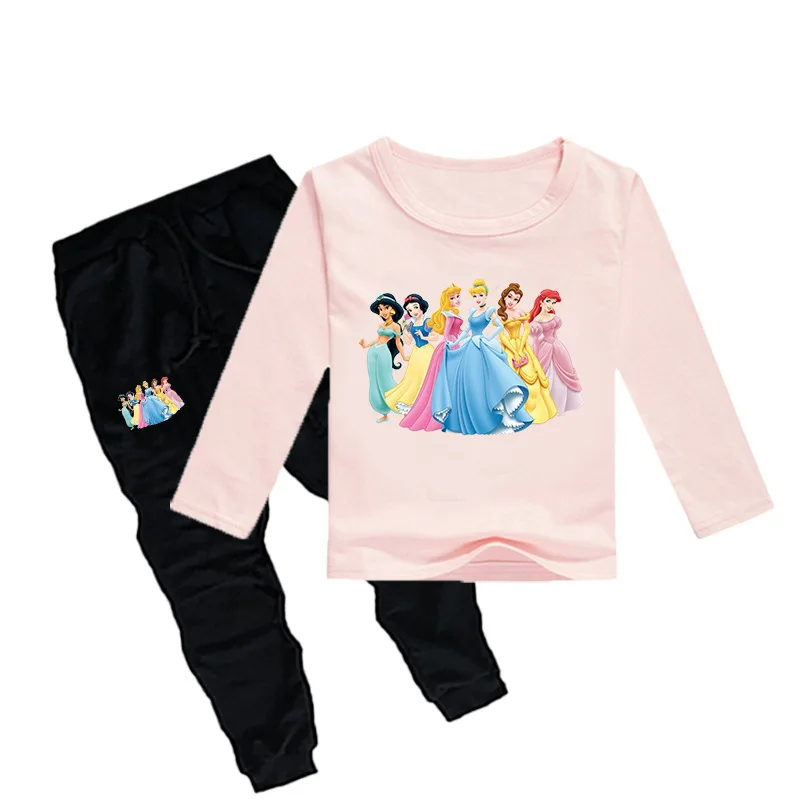 

Футболка с длинным рукавом и штаны для девочек 3-8 дюймов