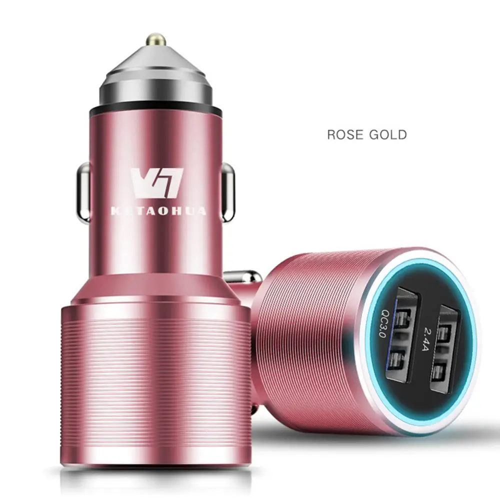 Автомобильное зарядное устройство с двумя usb портами адаптер для быстрой зарядки