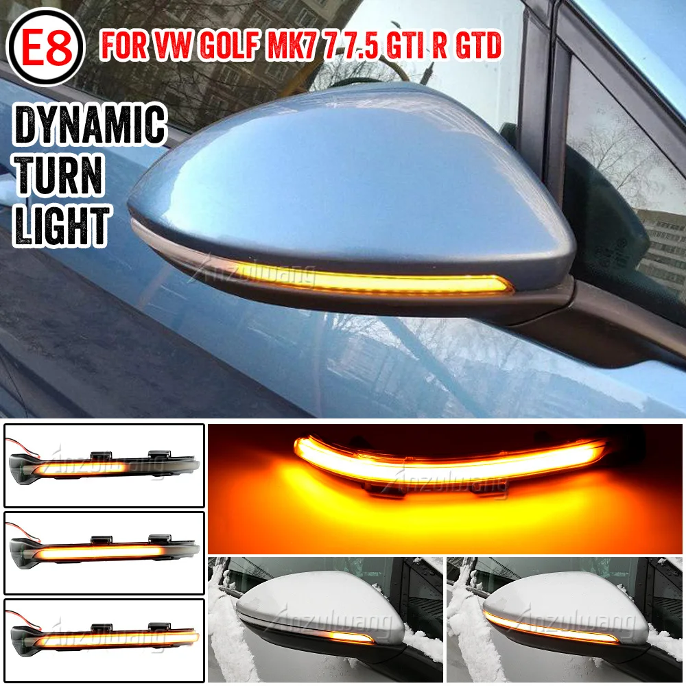 

Flowing Water Blinker Side Mirror Flashing Light LED Dynamic Turn Signal Light For VW Golf 7 MK7 7.5 GTI R Sportsvan Touran L II