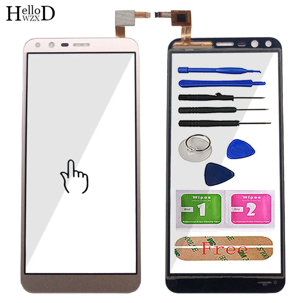 

Сенсорный экран для TP-Link Neffos C5 Plus, сенсорный экран, дигитайзер, панель, переднее стекло, датчик объектива мобильного телефона 3M, клеевые инст...