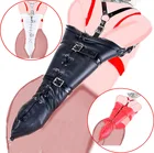 Кожаный бандаж для БДСМ, закрывающаяся перчатка, наручники с плечевыми ремнями, бандаж для рук