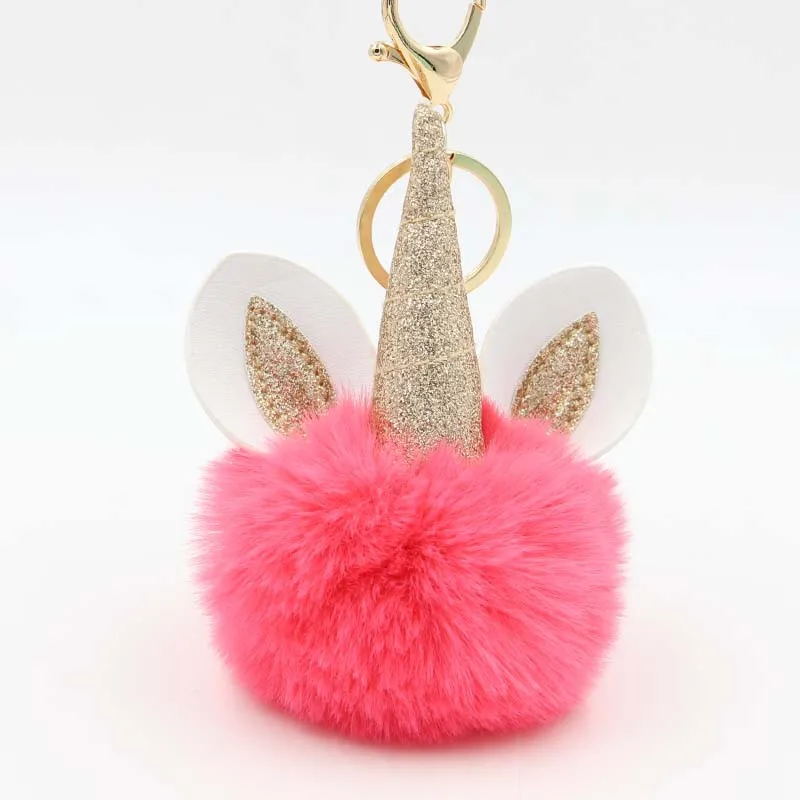 Женский брелок с помпонами из искусственного кроличьего меха - купить по
