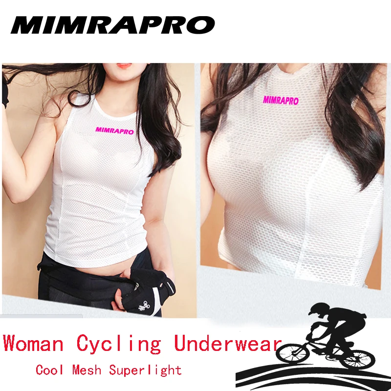 

2021 MIMRAPRO Tem Bike Cool Mesh Superlight Underwear Vest Base Layers Bicycle Sleeveless Shirt Highly Breathbale Cycling Jersey