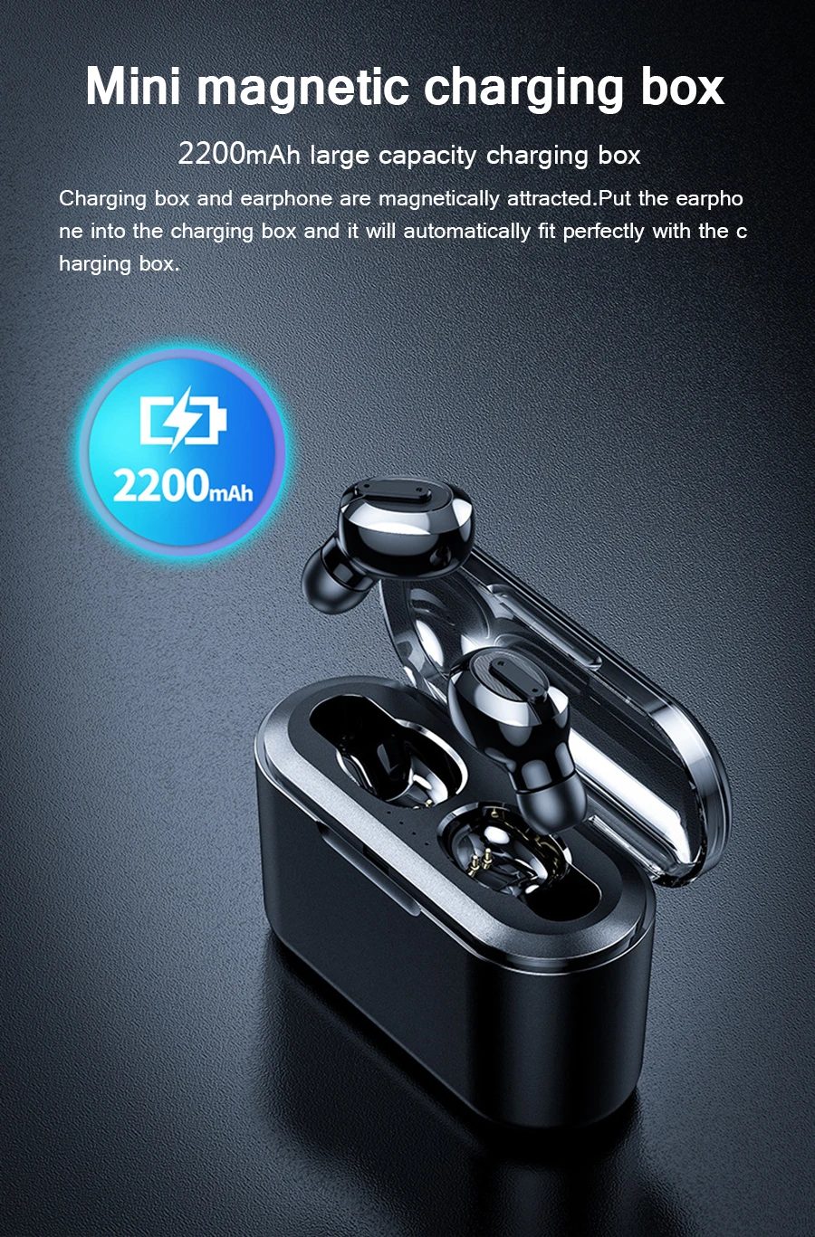 Беспроводные наушники стерео bluetooth наушники T2 TWS Bass Surround auriculares bluetooth inalambrico 2200 мАч музыка fone de ouvido