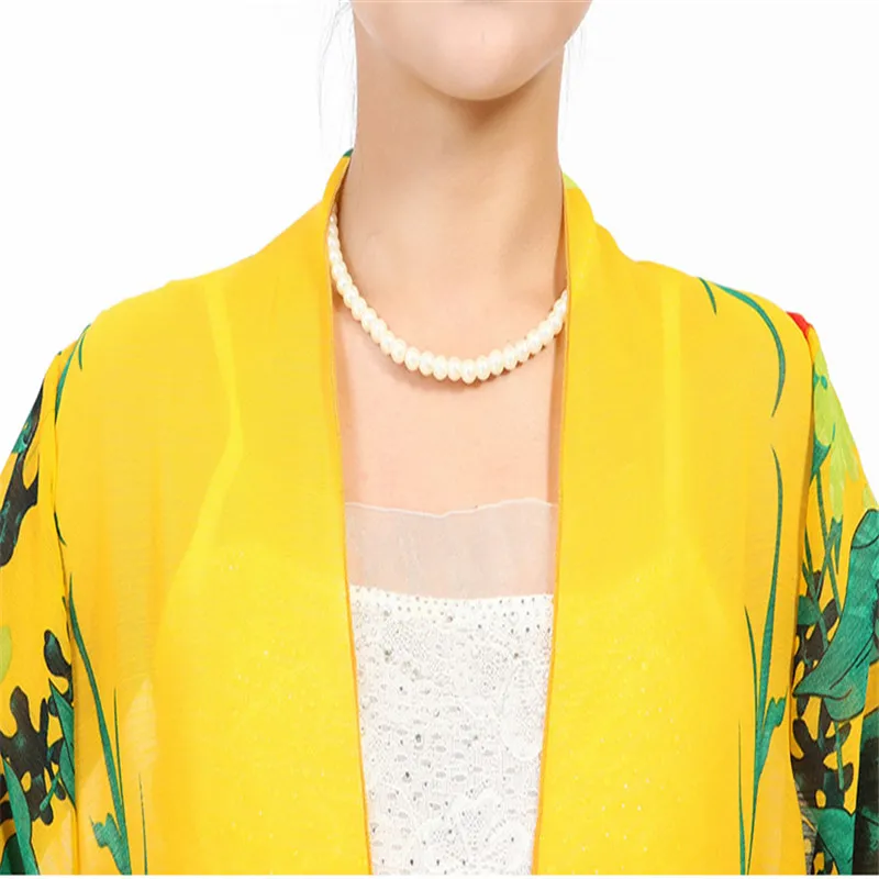 Женская рубашка-кимоно в стиле бохо винтажный кардиган свободная шаль Женский