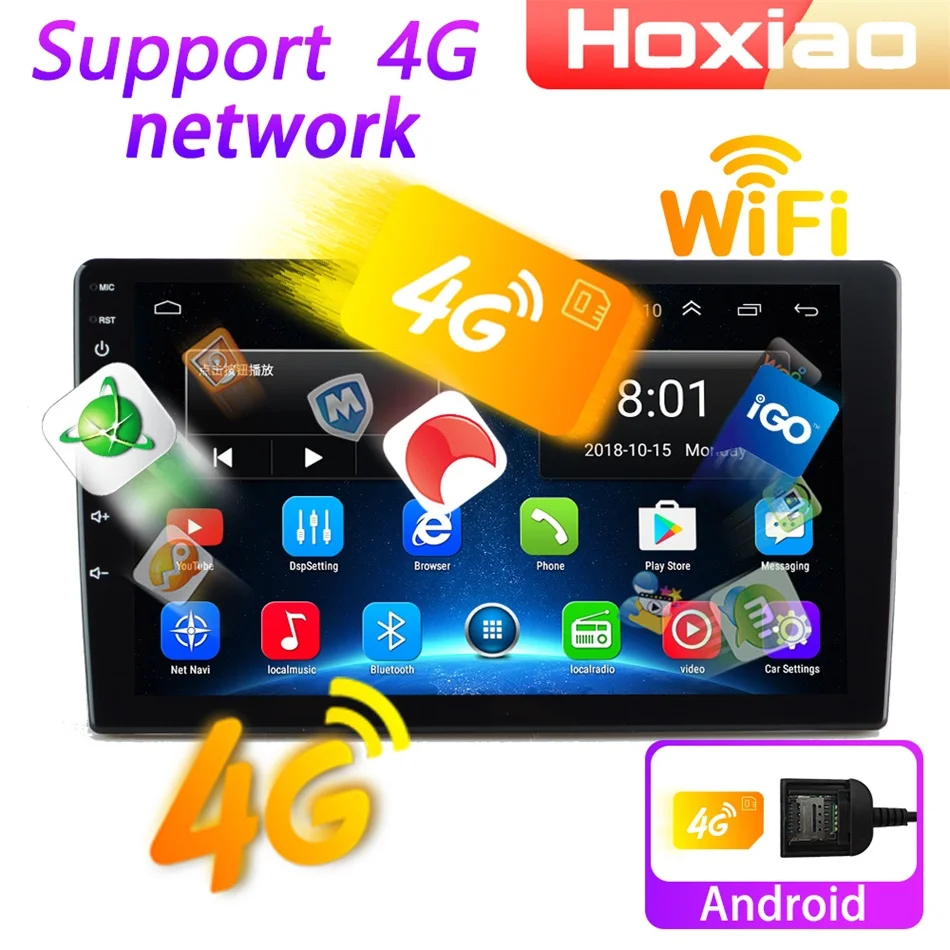 Автомагнитола 2 Din 4G Android 10 мультимедийный видеоплеер 9 дюймов Mirrorlink Wi-Fi ОЗУ Гб ПЗУ