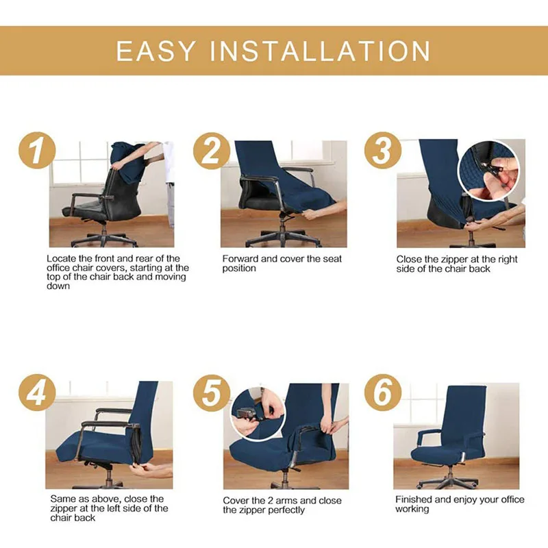 Чехол для кресла Silla Gamer жаккардовый вращающийся чехол компьютера офиса и бара