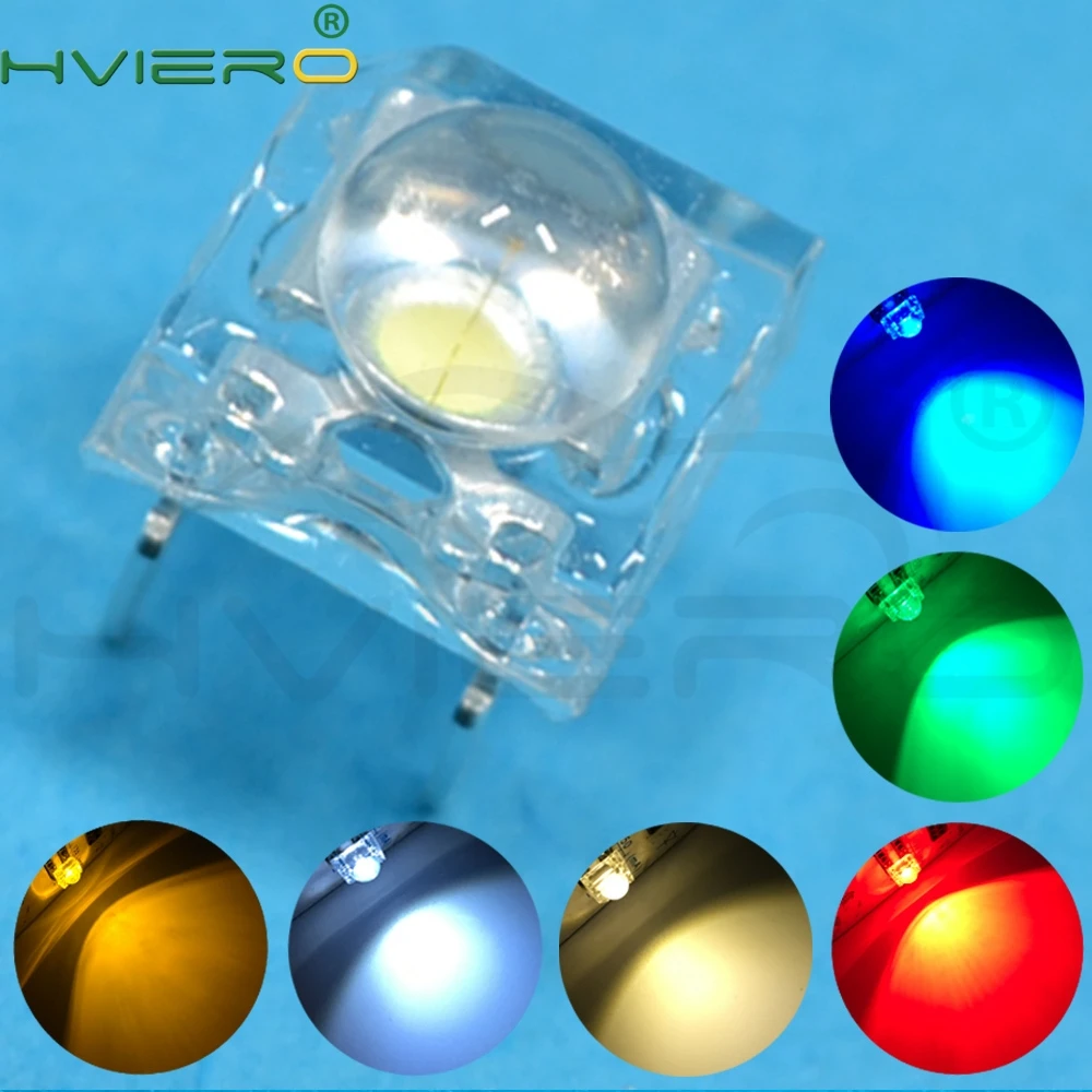 500 шт. белые красные синие светодиоды F5 5 мм купольный супер флюс водопрозрачные