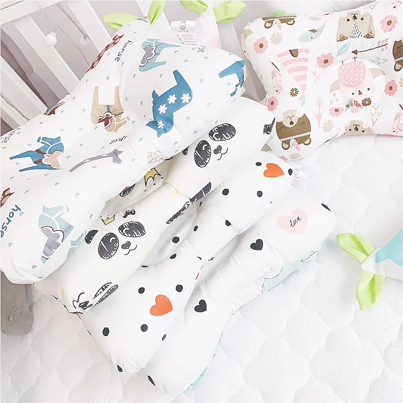 

Bedding Baby Pillow Anti Roll Neck Head Protection Pillow Cute Green Shoots Baby Sleeping Pillow Muti-functional Baby Bedroom