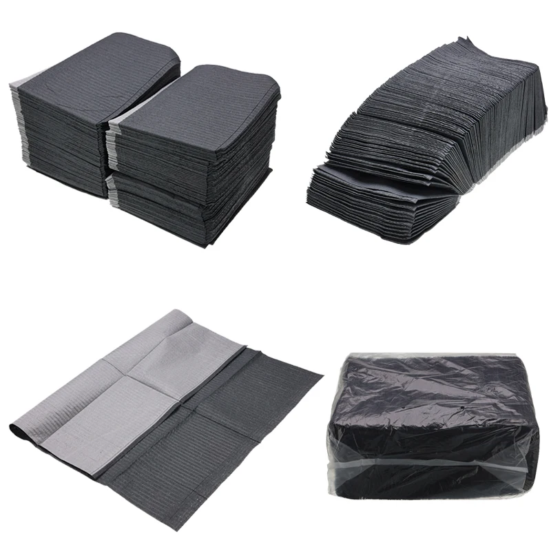 Одноразовые салфетки для татуажа 125 шт./упак. черные чистящие нагрудники пирсинга