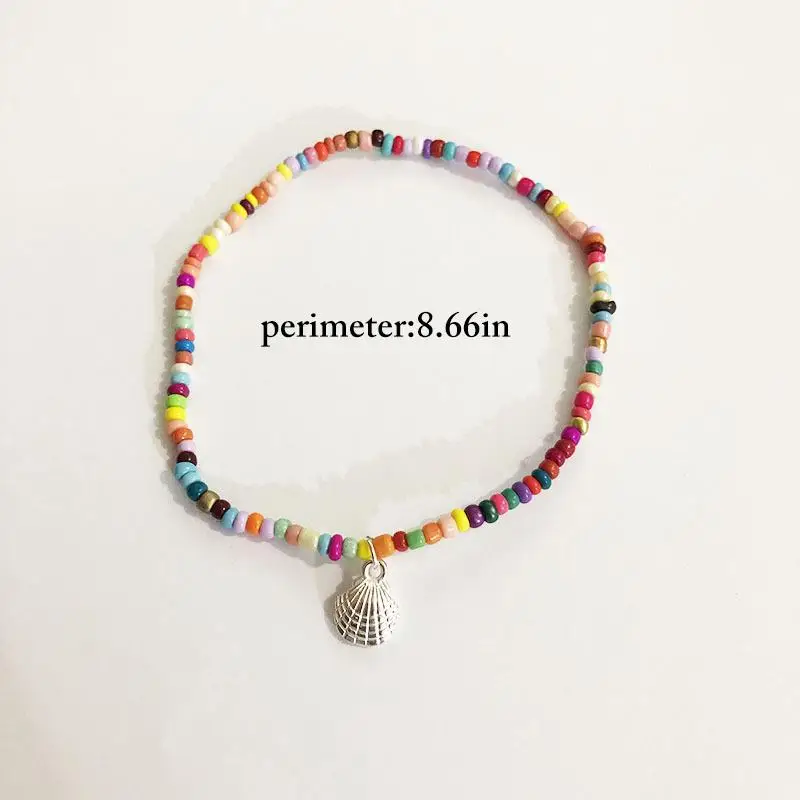 

Colorful Beaded Anklet Bohemian Shell Anklet Charm Women Ankle Bracelet Summer Beach Sexy Foot Chain Jewelry Accessories Gifts