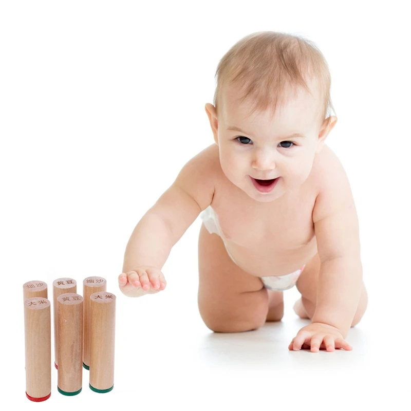 

Montessori Sensorial Auditory Sound Boxes Cylinders Kids Baby Educational Toys