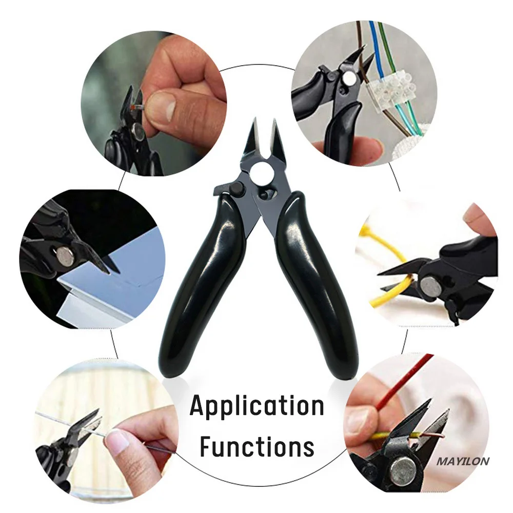 

Диагональные плоскогубцы 3,5 дюйма, мини-кусачки для проводов, маленькие мягкие электронные плоскогубцы для резки проводов, изоляционная ре...