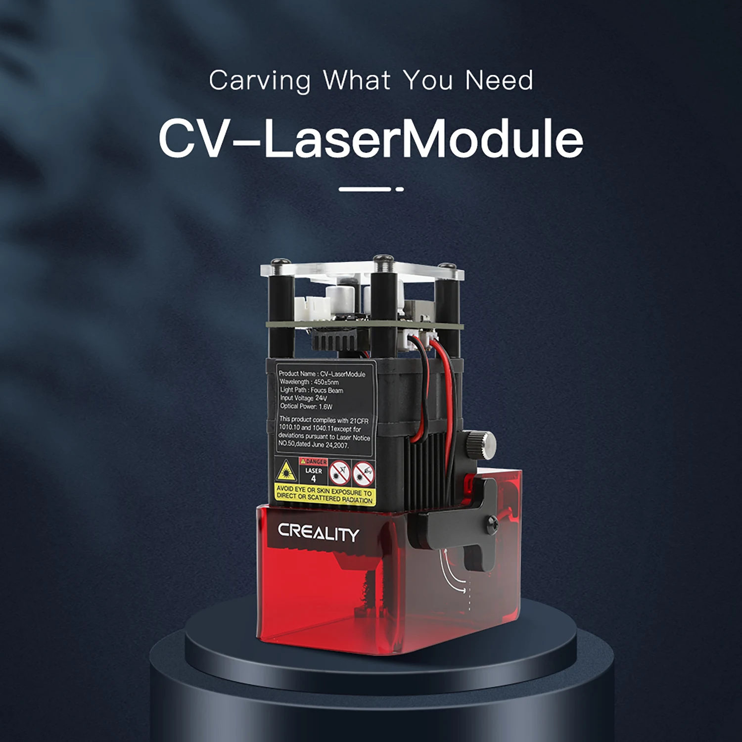 

CREALITY 3D Ender-3 S1 CV-Laser Module 24V 1.6W Printer Part Lase Precise Focusing Soot Absorption