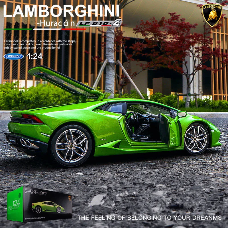 LP610-4 welly 1:24 Lamborghini LP610-4 car alloy car model simulation car decoration collection gift toy Die casting model boy toy - Цвет: LP610-4