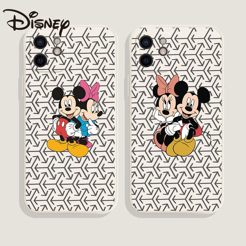 

Disney co-branded Cartoon Mobile Phone Case for iPhone13pro 13mini 11 12 13 pro max 8Plus XR SE XS Minnie Mickey Cellphone Shell