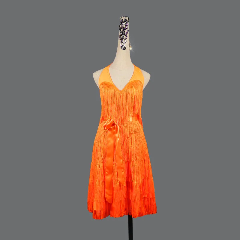 

Latin Dance Dress Fringed Competition Dresses Salsa Rumba Chacha Samba Stage Show Wear Lady Ballroom dress dance Costumes