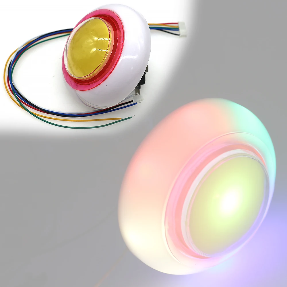 Цветная яркая кнопка 80 мм 12 В автоматический цветной RGB-индикатор с подсветкой