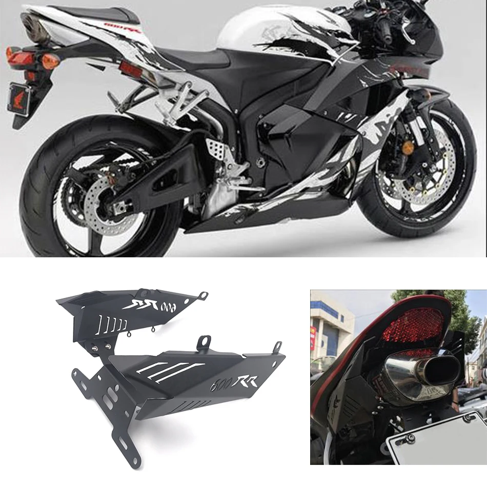 

Для HONDA CBR600RR F5 2007 2008 2009 2010 2011 2012 мотоциклетные задние части кронштейн CNC держатель номерного знака светодиодный светильник