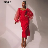 fivsole modest appliques evening dresses boho long sleeves sweetheart sexy robe de mariee bridal party prom gowns dress vestidos