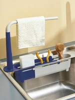 kitchen drainer rack telescopic sink organizer adjustable sponge soap holder shelf bathroom holder for home kitchen