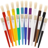 1020pcs oil watercolor painting paint brush for children candy color plastic handle bristle brushes gouache drawing art supply