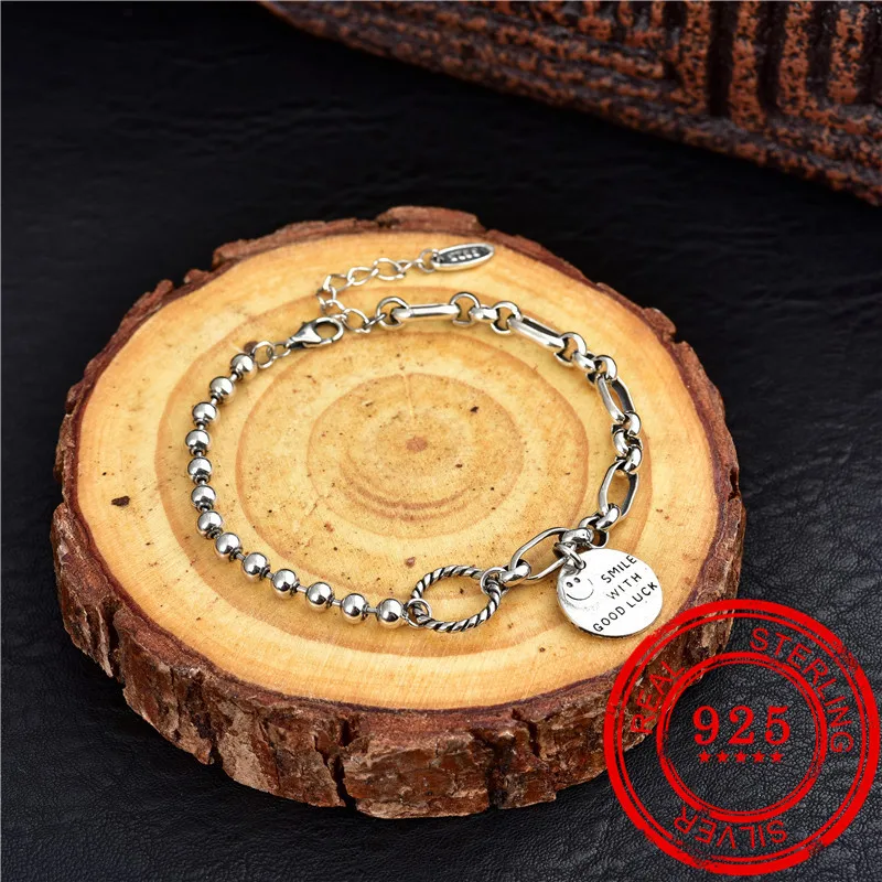 Женский браслет из серебра 100% пробы в Корейском стиле | Украшения и аксессуары