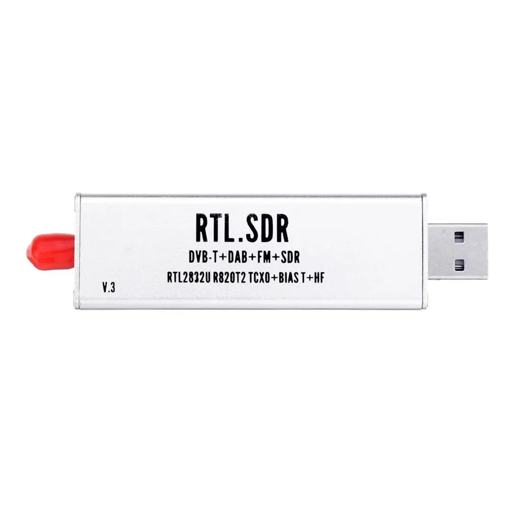 Подлинная 0 1 MHz 7 GHz TCXO RTL SDR приемник R820t2 USB ключ с 0.5ppm SMA MJZSEE A300U тестер серебро|Теле-