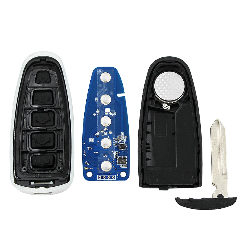 5 Buttons Smart Remote Start Smart Prox Key Fob Transmitter for Ford 315/433MHz ID46 Chip FCC: M3N5WY8609 with H75 small key