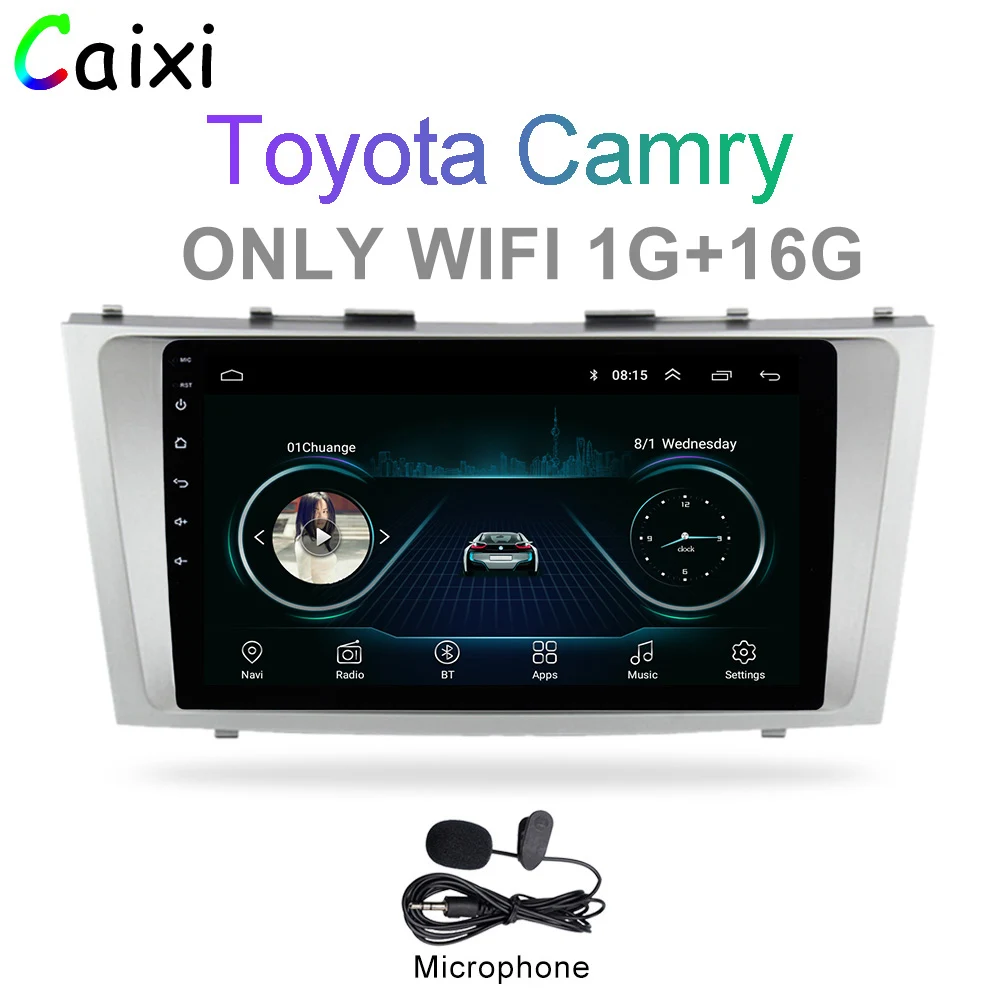 Cx-ca-MIC Автомобиль Xi 2din 9 дюймов 2.5D Android 8,1 Автомобильный DVD Радио мультимедийный плеер для Toyota Camry 2007 2008 2009 2010 2011 Навигация gps - Цвет: Cx-ca-MIC