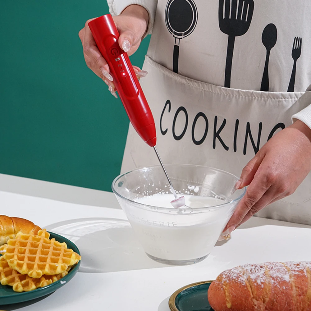 

Electric Handheld Egg Beater Coffee Milk Drink Whisk Mixer Heads Eggbeater USB Rechargeable Food Blender Frother Stirrer