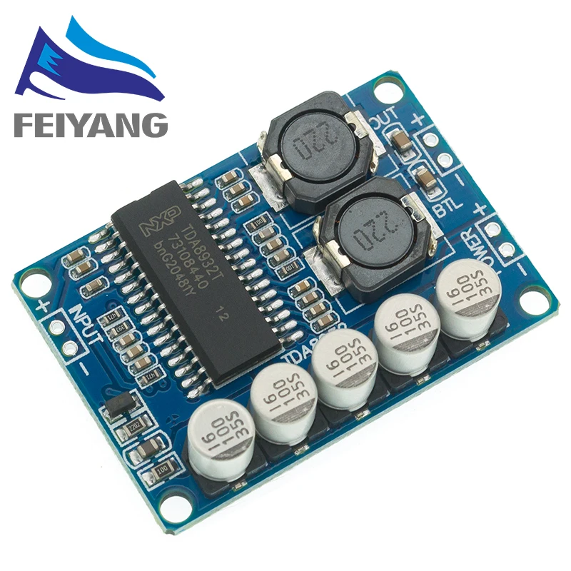 10pcs Digital power amplifier board module 35w mono High-power TDA8932 low consumption | Электронные компоненты и