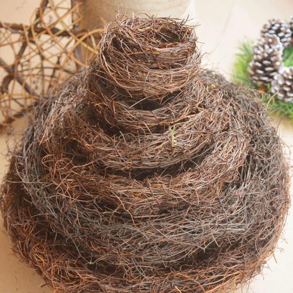 Имитация гнезда декоративные для птиц реквизит ротанга Пасха ручной работы