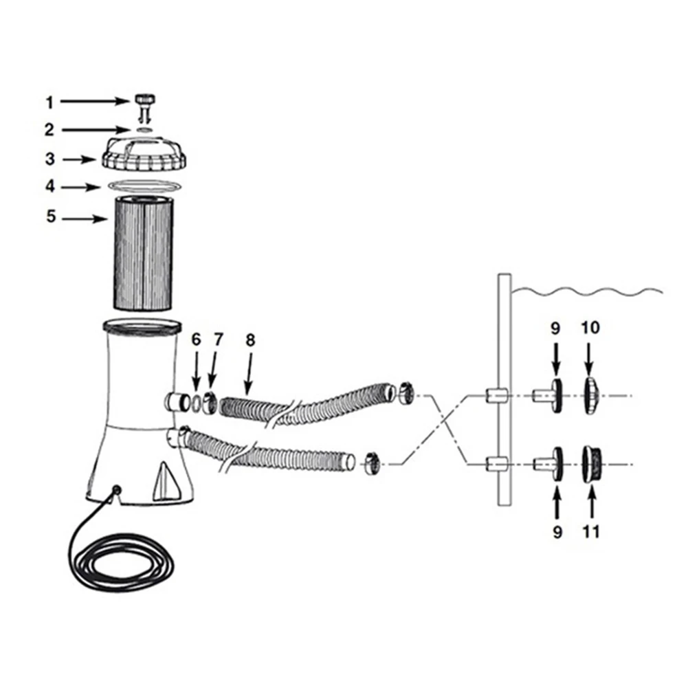 

Pool Pump Filter Summer Pool Water Cleaning Tool Kit Swimming Pools Cleaning Tool Swimming Pool Pump and Filter Kit