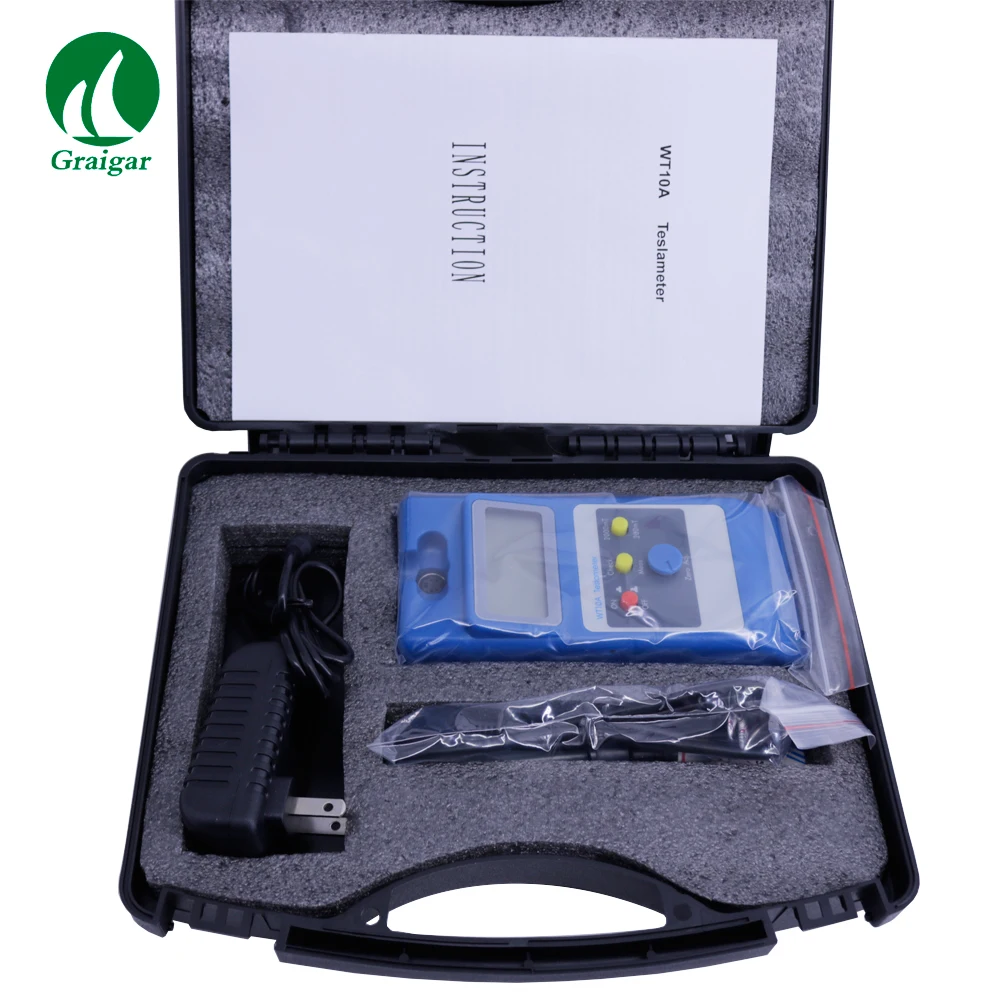 

WT10A Handheld Digital Gauss Meter the fluxmeter Surface Magnetic Field Tester with Ns function