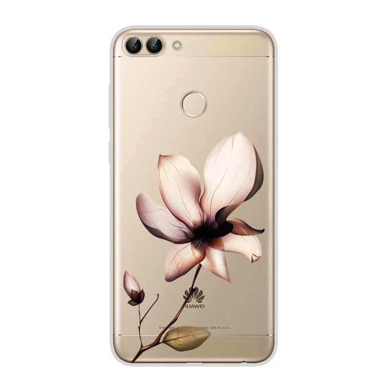 Силиконовый чехол 5,65 дюйма для huawei P Smart чехол Симпатичные, из мягкого ТПУ чехол для huawei P Smart Cover PSmart для huawei enjoy 7s - Цвет: 59 0924