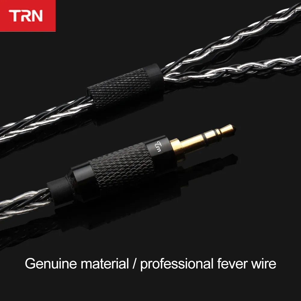 TRN кабель медный Серебряный Гибридный плетеный провод 2 5/3 5 мм разъем и MMCX/2PIN для V90